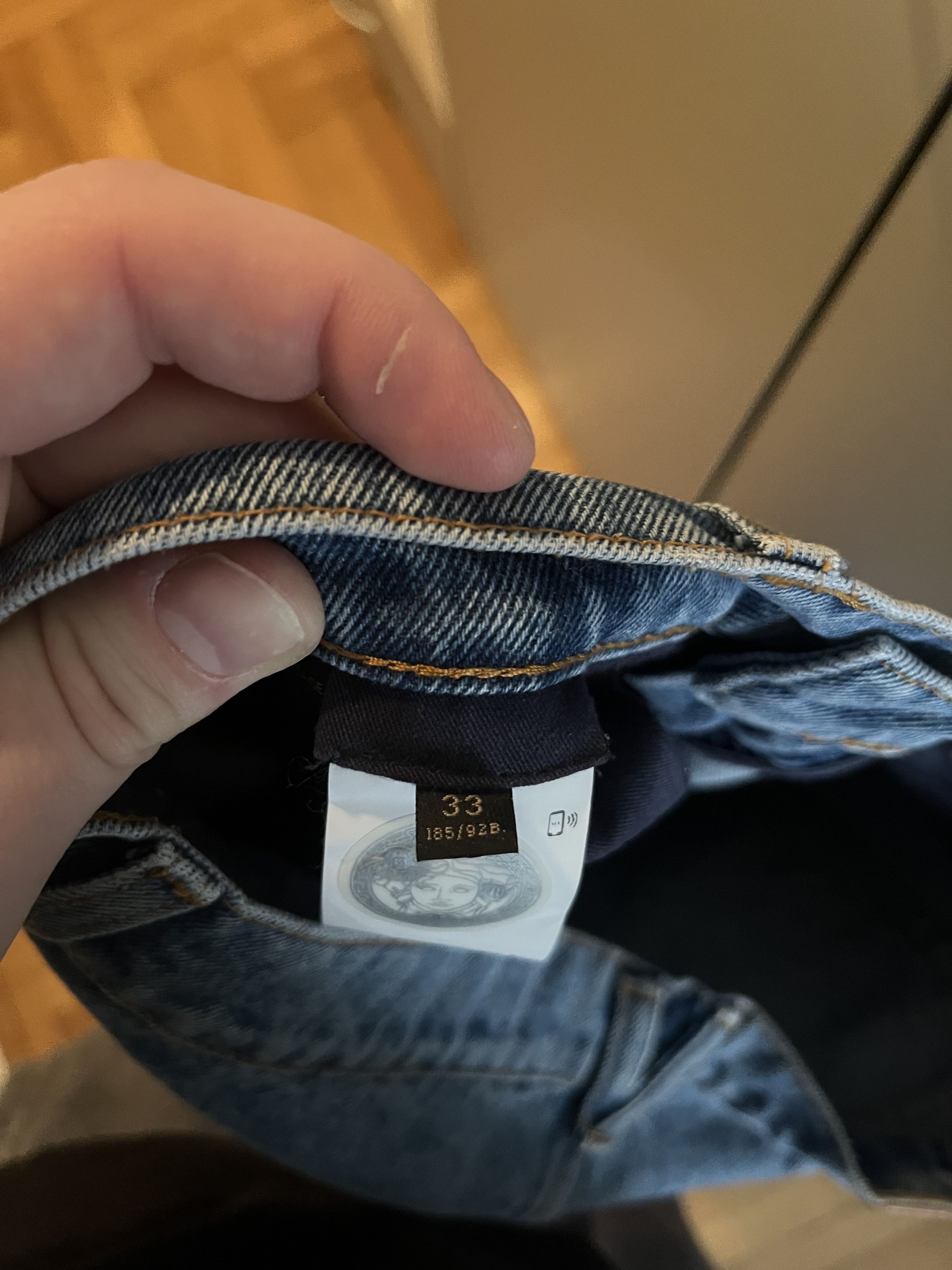 Versace RARE - Versace Medusa Logo Embroidered Denim Jeans Size US 33 - 4 Thumbnail