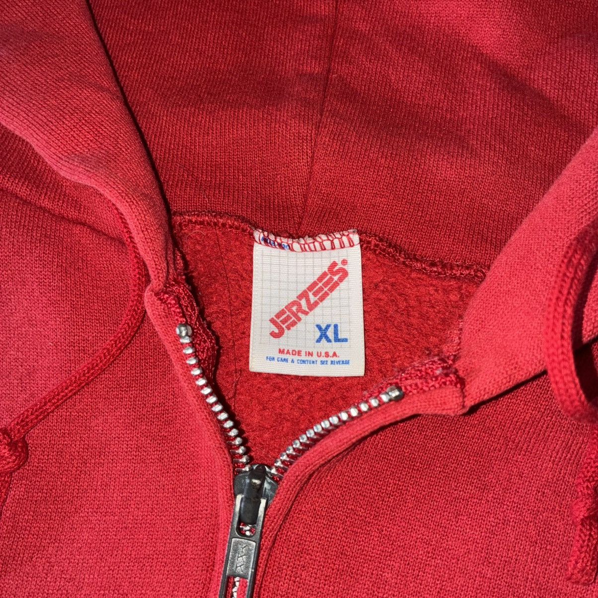 Jerzees Red Jerzees zip up blank hoodie Size US XL / EU 56 / 4 - 4 Thumbnail