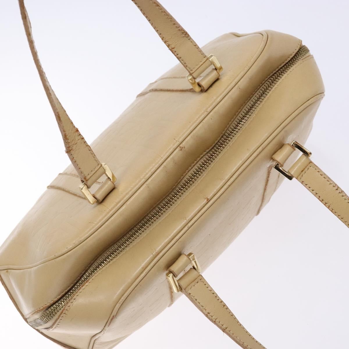 Celine CELINE Hand Bag Leather Beige Gold Size ONE SIZE - 6 Thumbnail