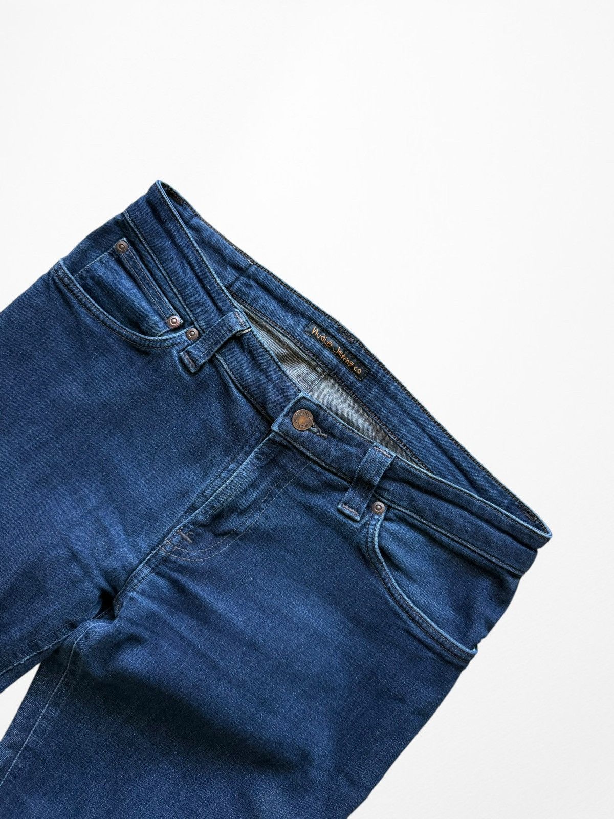 Designer Nudie Jeans Skinny Lin dry steel organic cotton jeans slim Size US 32 / EU 48 - 5 Thumbnail