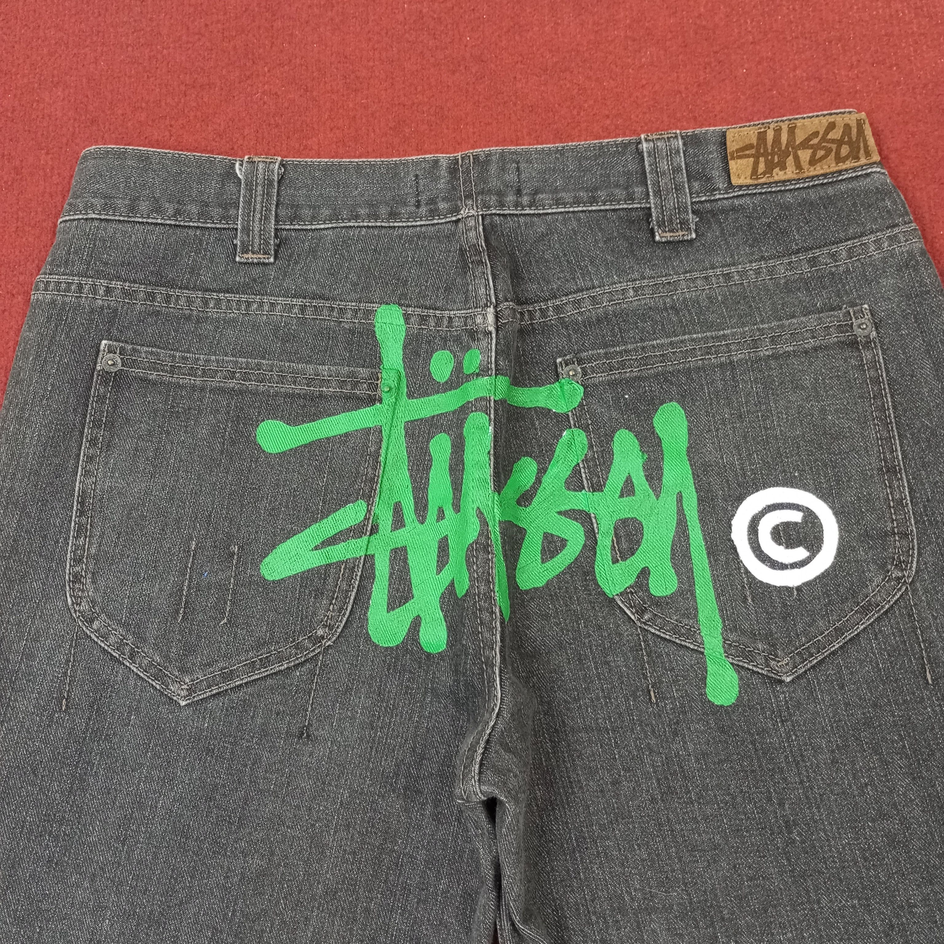 Stussy Stussy Streetwear Custom Art Logo Style Jeans C217N23 Size US 33 - 2 Thumbnail