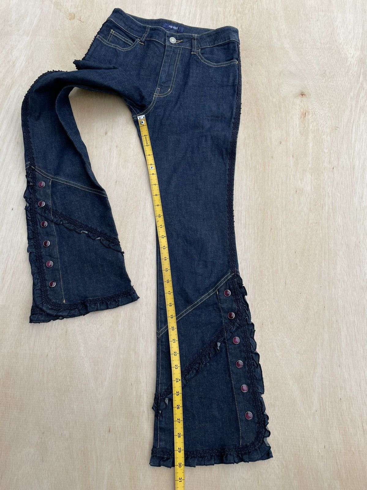 Hysteric Glamour × If Six Was Nine × Japanese Brand Pink House Flare Jeans Gothic Boot Cut Size 28" / US 6 / IT 42 - 17 Thumbnail