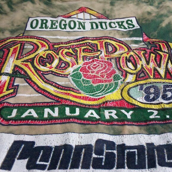 Fruit Of The Loom Vintage Oregon Ducks Rose Bowl 1995 Reverse Tie Dye T-Shirt Size US M / EU 48-50 / 2 - 3 Thumbnail
