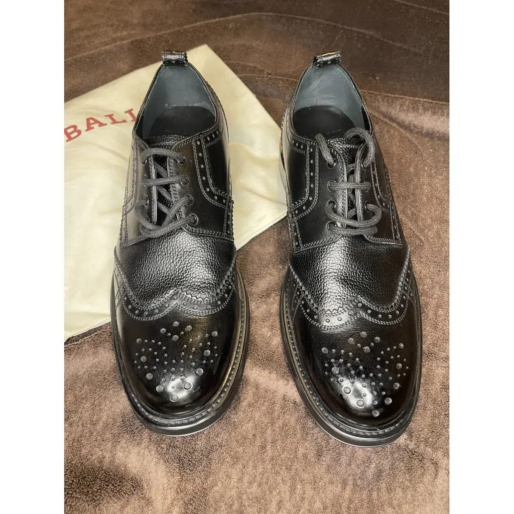 Bally o1y1224 Lace Up Leather Shoes in Black Size US 7 / EU 40 - 2 Thumbnail