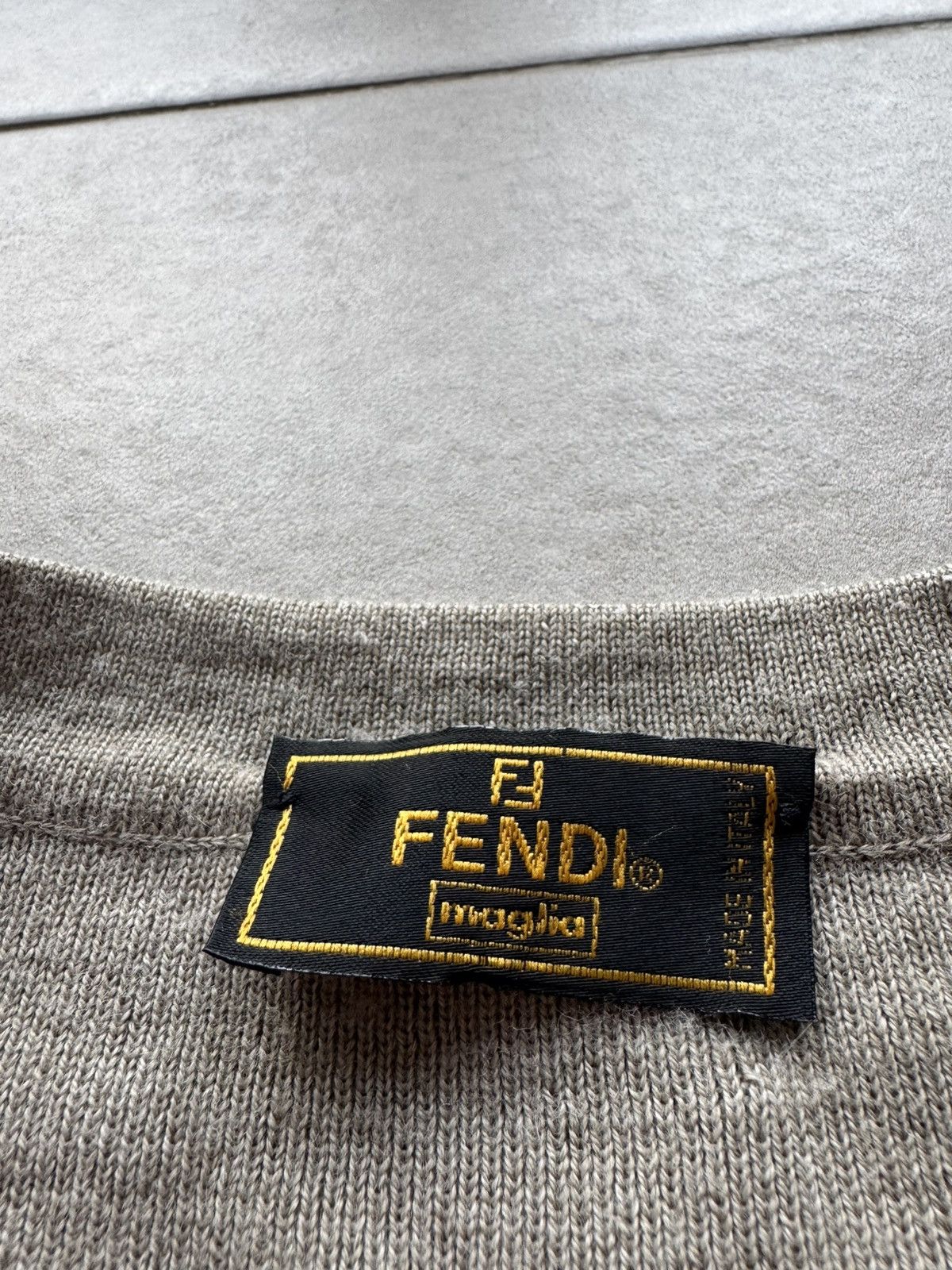 Fendi Fendi Maglia Vintage Knited Men’s 50 Size Button Wool Cardigan Sweater Pullover Size US L / EU 52-54 / 3 - 12 Thumbnail