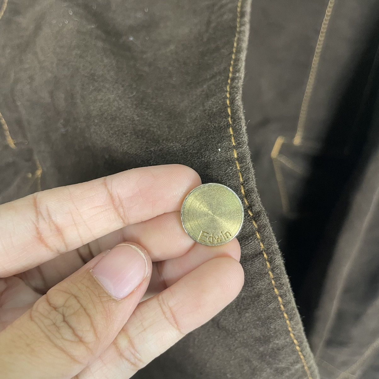 Edwin × Japanese Brand 💥EDWIN RICH BROWN CHORE BUTTON JACKET Size US L / EU 52-54 / 3 - 13 Thumbnail