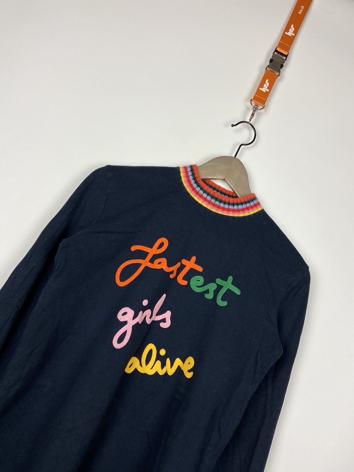 Designer × Mira Mikati Mira Mikati Graphic Print Mock Neck Sweatshirt Blue Womens Size XS / US 0-2 / IT 36-38 - 7 Thumbnail