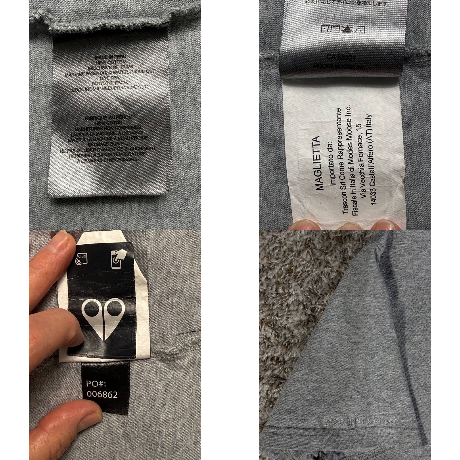 Moose Knuckles Moose Knuckles Graphic Logo T-Shirt Men's Small Gray Short Sleeve Size US S / EU 44-46 / 1 - 8 Thumbnail