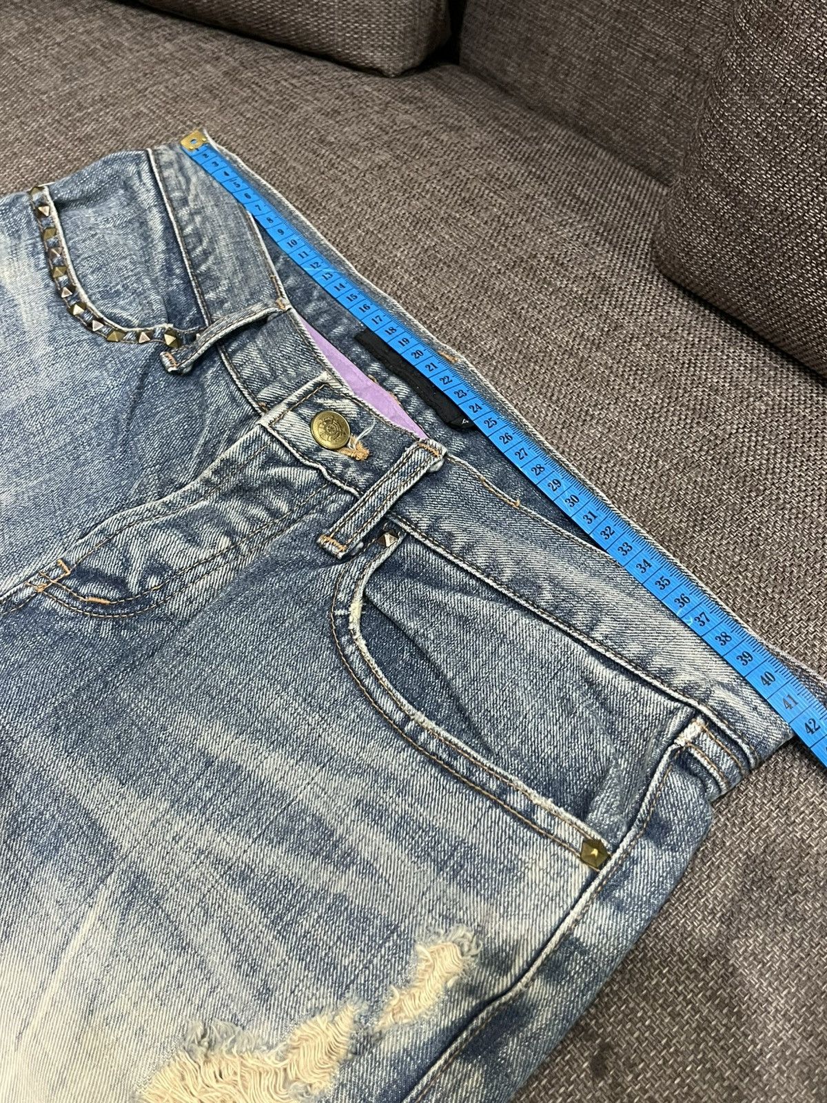 Japanese Brand Gostar de fuga Studded Distressed shortpant vkei grunge Size US 31 - 8 Thumbnail