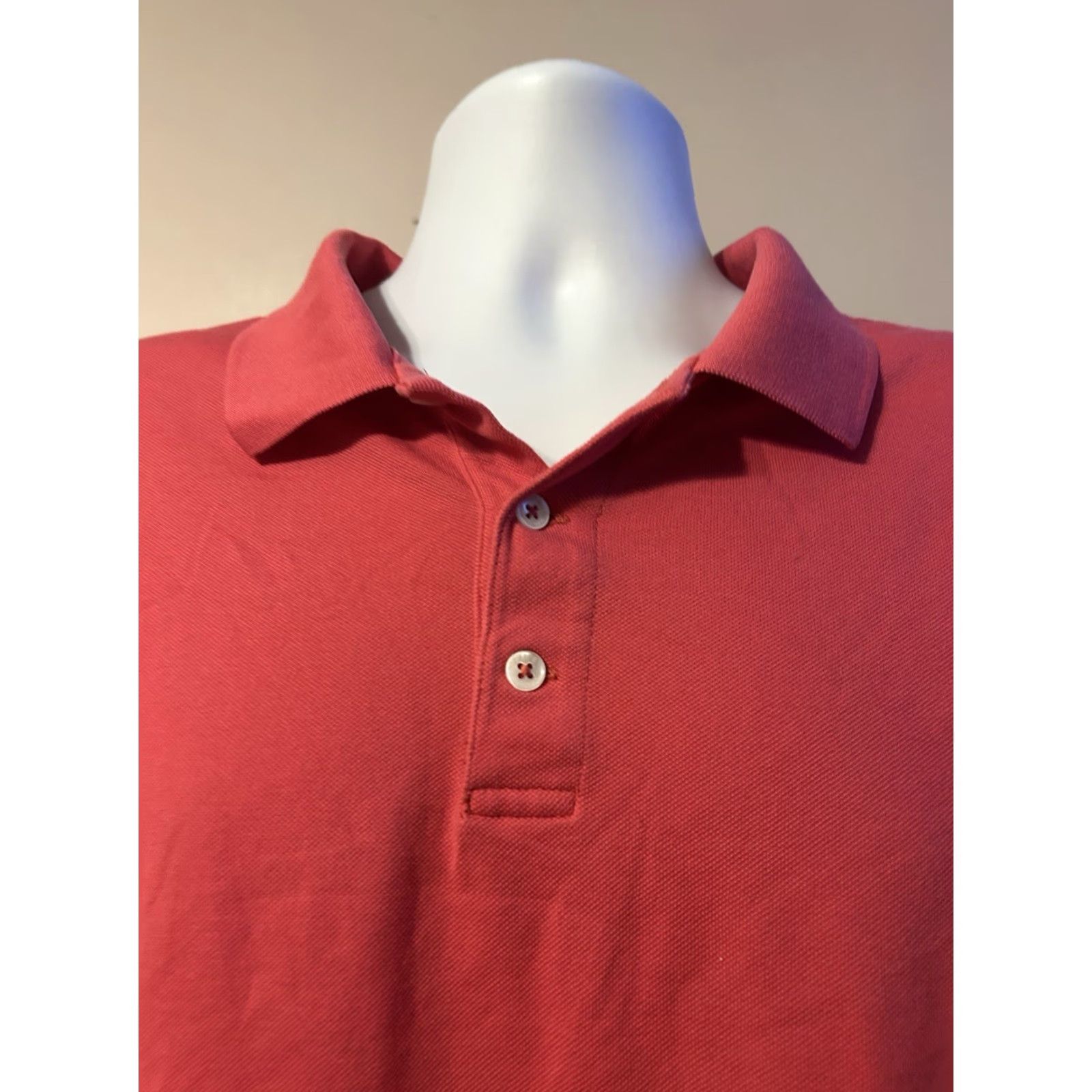 Polo Ralph Lauren Polo Ralph Lauren Polo Shirt Men 2XL Shirt Coral Pink Solid Short Sleeve Golf Preppy Casual Men’s Mens Size US XXL / EU 58 / 5 - 3 Thumbnail
