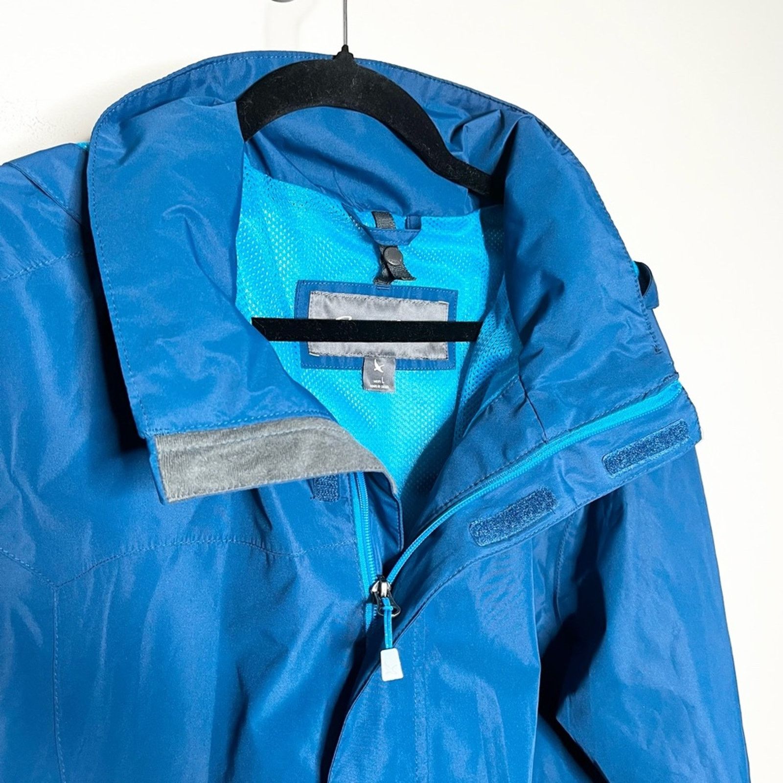 Eddie Bauer EDDIE BAUER Weatheredge blue hooded windbreaker jacket Size US L / EU 52-54 / 3 - 4 Thumbnail