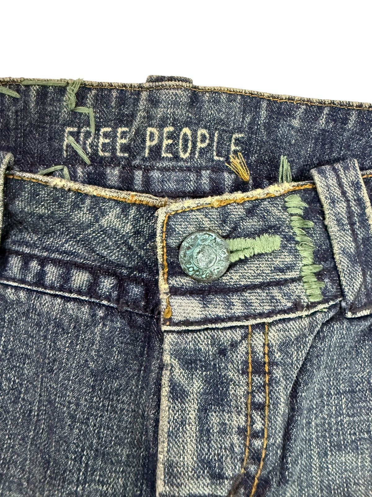 Japanese Brand Flared Jeans Free People Distressed Bootcut Denim Size US 30 / EU 46 - 4 Thumbnail