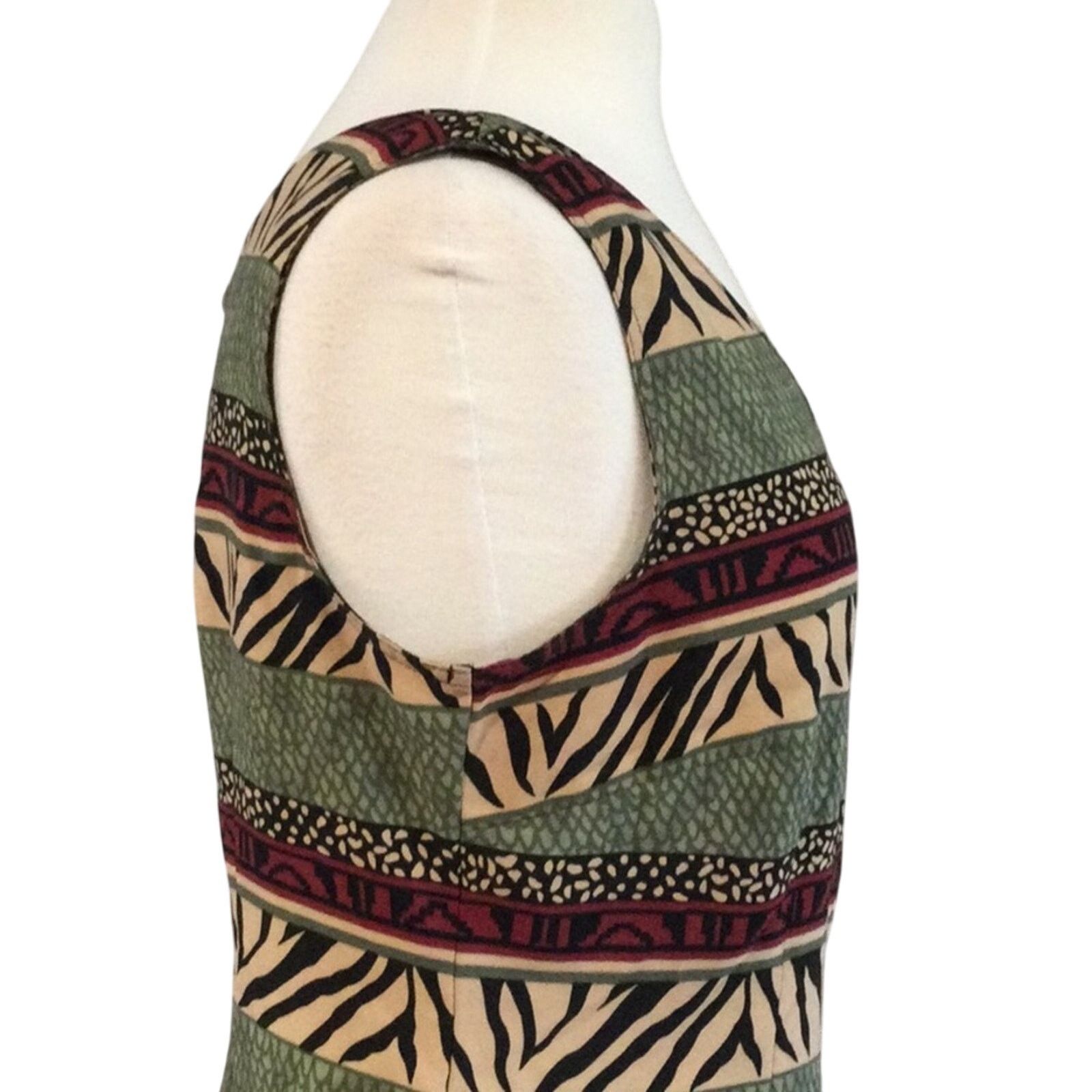 Other Kathie Lee Collection Multicolor S/L A-line Dress Size 12 Size XL / US 12-14 / IT 48-50 - 5 Thumbnail