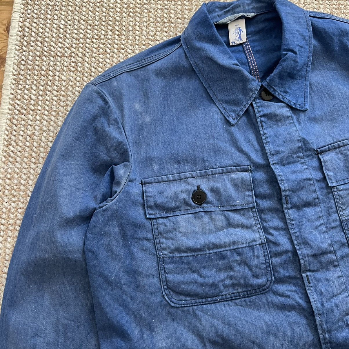 Le Laboureur German sun faded herringbone HBT work jacket Size US L / EU 52-54 / 3 - 3 Thumbnail