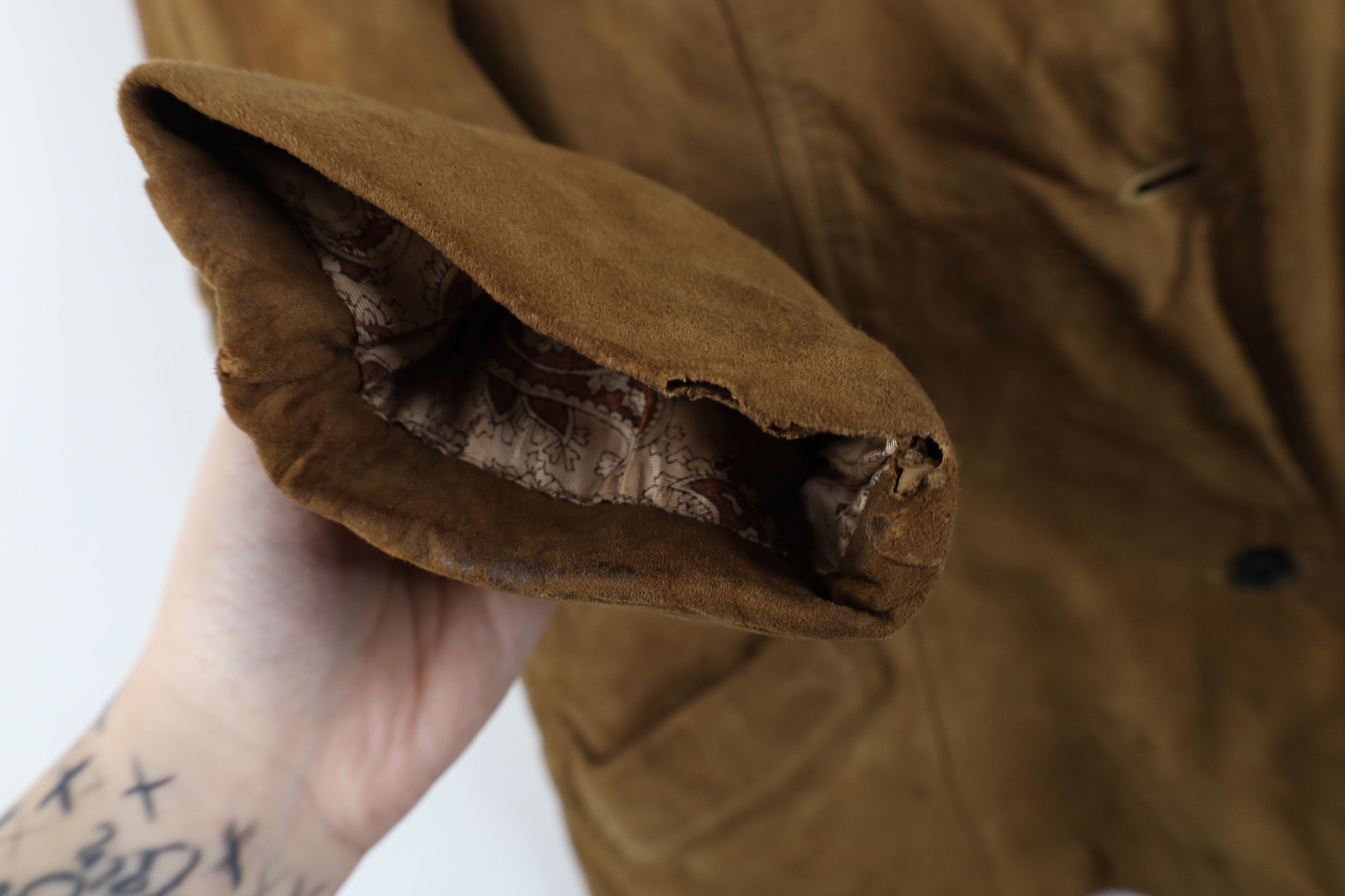 Vintage Vintage 60s Streetwear Lined Suede Leather Jacket Brown Size M / US 6-8 / IT 42-44 - 10 Thumbnail