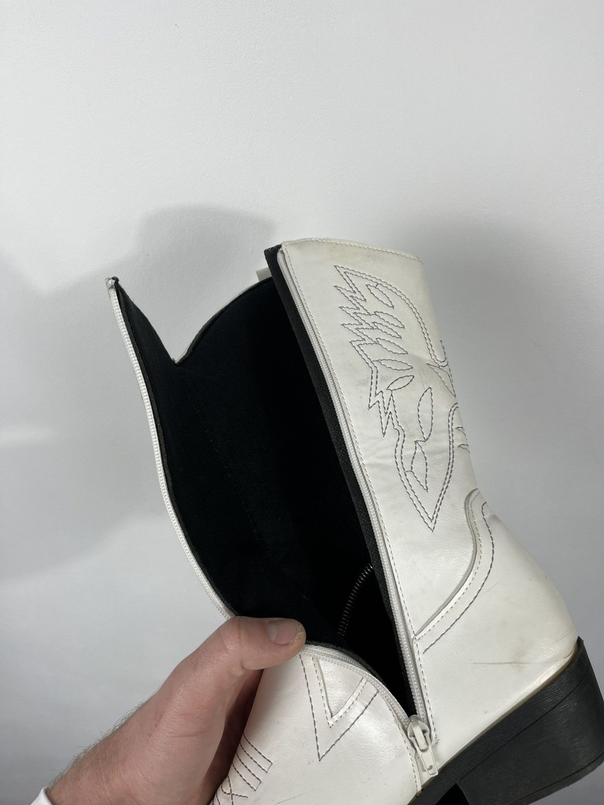 Other Women’s White Western Cowboy Boots EU 41 Faux Leather Size US 10 / IT 40 - 18 Thumbnail