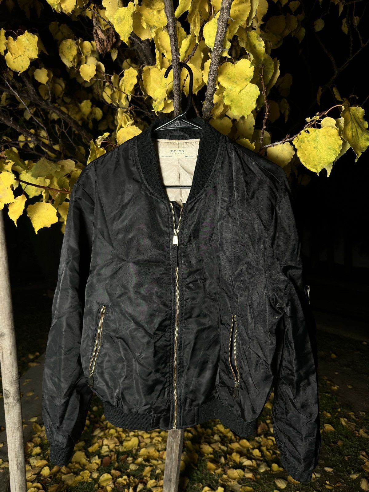 Zara ZARA BLACK BOMBER JACKET Size US L / EU 52-54 / 3 - 1 Thumbnail