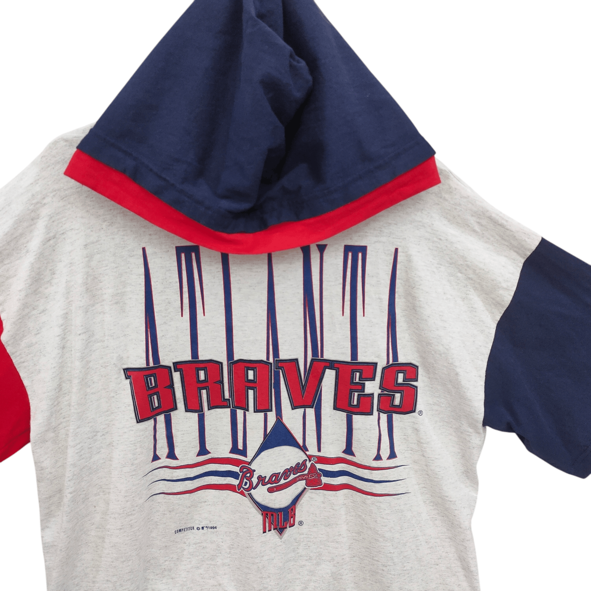 MLB × Vintage Atlanta Braves Hooded T-shirt X-Large Vintage 1994 MLB Size US XL / EU 56 / 4 - 2 Thumbnail