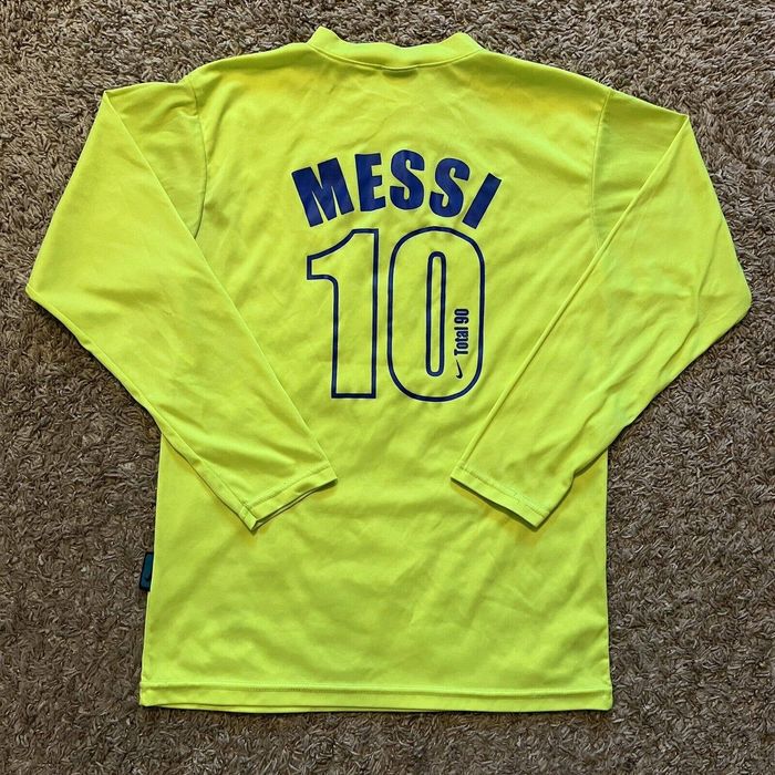 Nike Total 90 Lionel Messi Athletic Warm Up Long Sleeve Tee Shirt