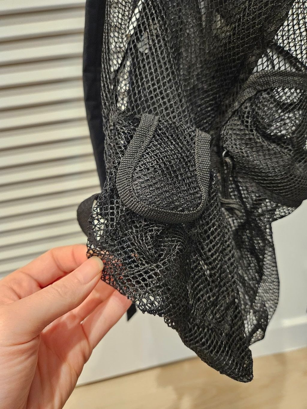 Marc Jacobs Marc Jacobs Black Mesh Backpack Adjustable Strap Zip Closure Size ONE SIZE - 6 Thumbnail