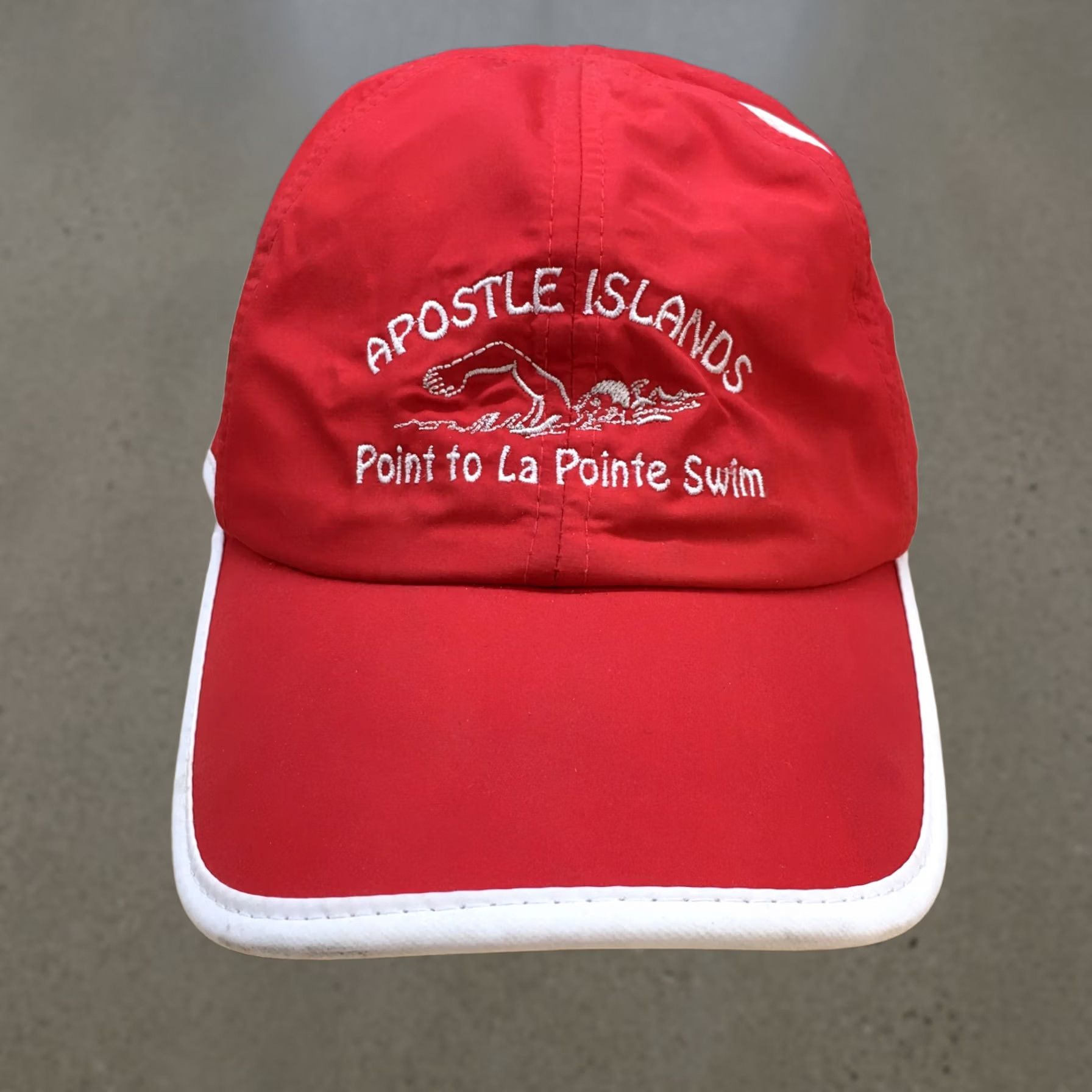Vintage Apostle Island Baseball Cap Hat Mens Red White One Size Performance Headwear Size ONE SIZE - 1 Thumbnail