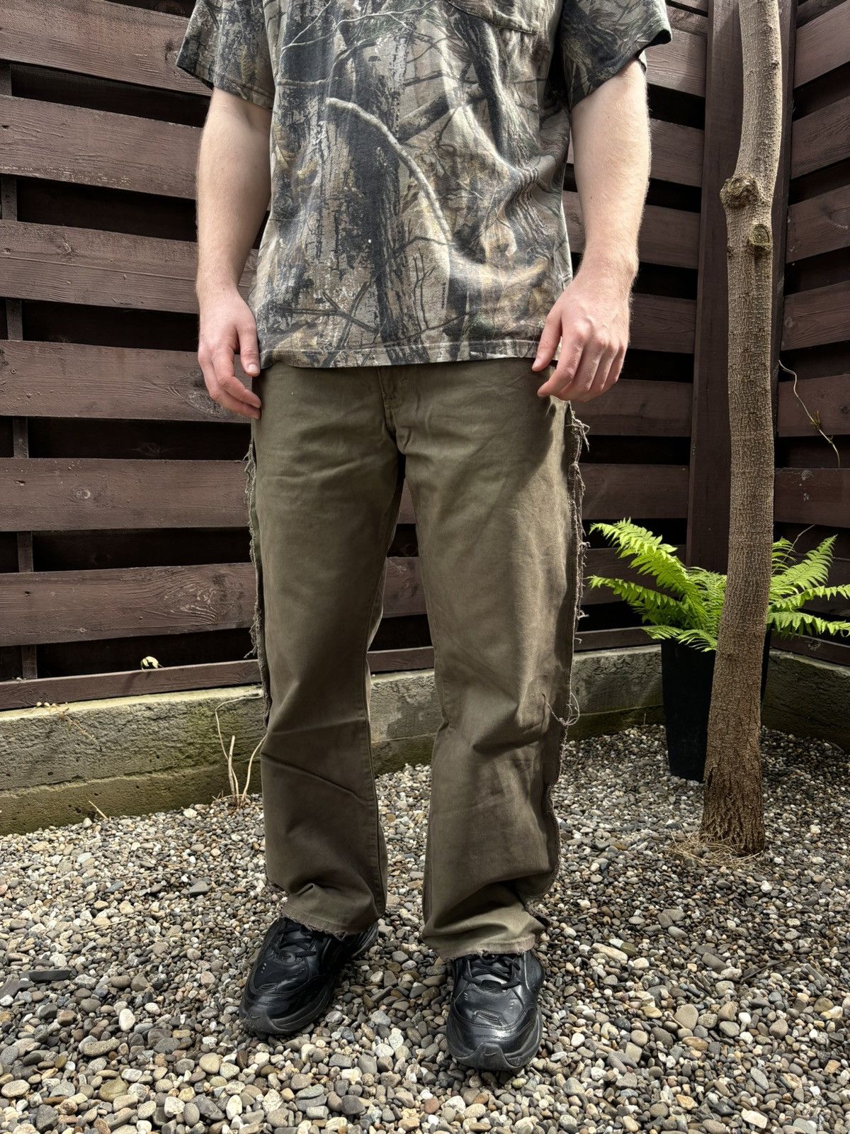 Japanese Brand Custom Wide Dirty Overdyed Distressed Jeans Size US 36 / EU 52 - 16 Thumbnail