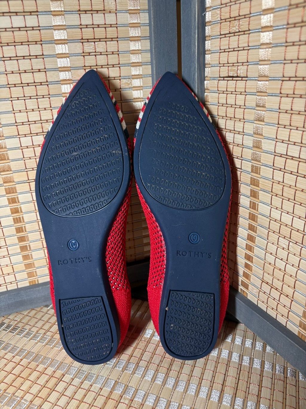 Rothy's Women's Rothy's The Point II in Red with White Striped Size US 6.5 / IT 36.5 - 3 Thumbnail