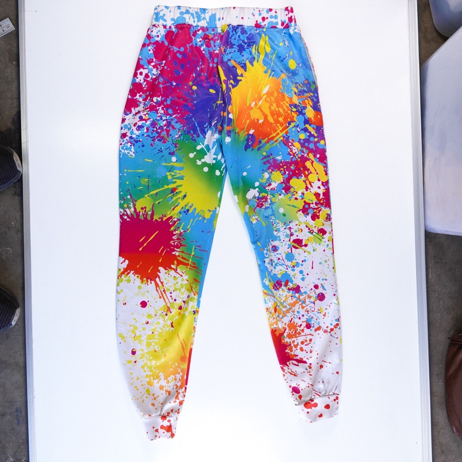 Other Rainbow Colorful Paint Sweatpants Drawstring Joggers Men S Size US 26 / EU 42 - 10 Thumbnail
