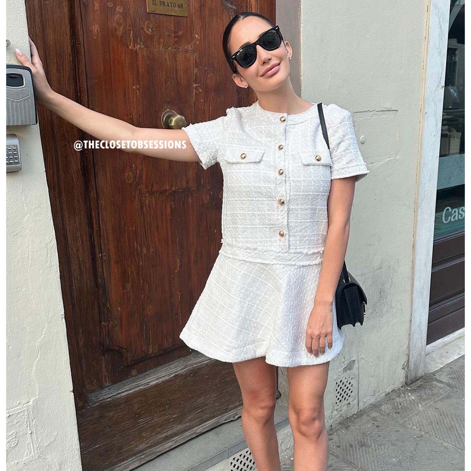 Zara CHANEL VIBES!!! ZARA BLOGGER FAVE!! Textured Short Dress NWT Size L / US 10 / IT 46 - 9 Thumbnail
