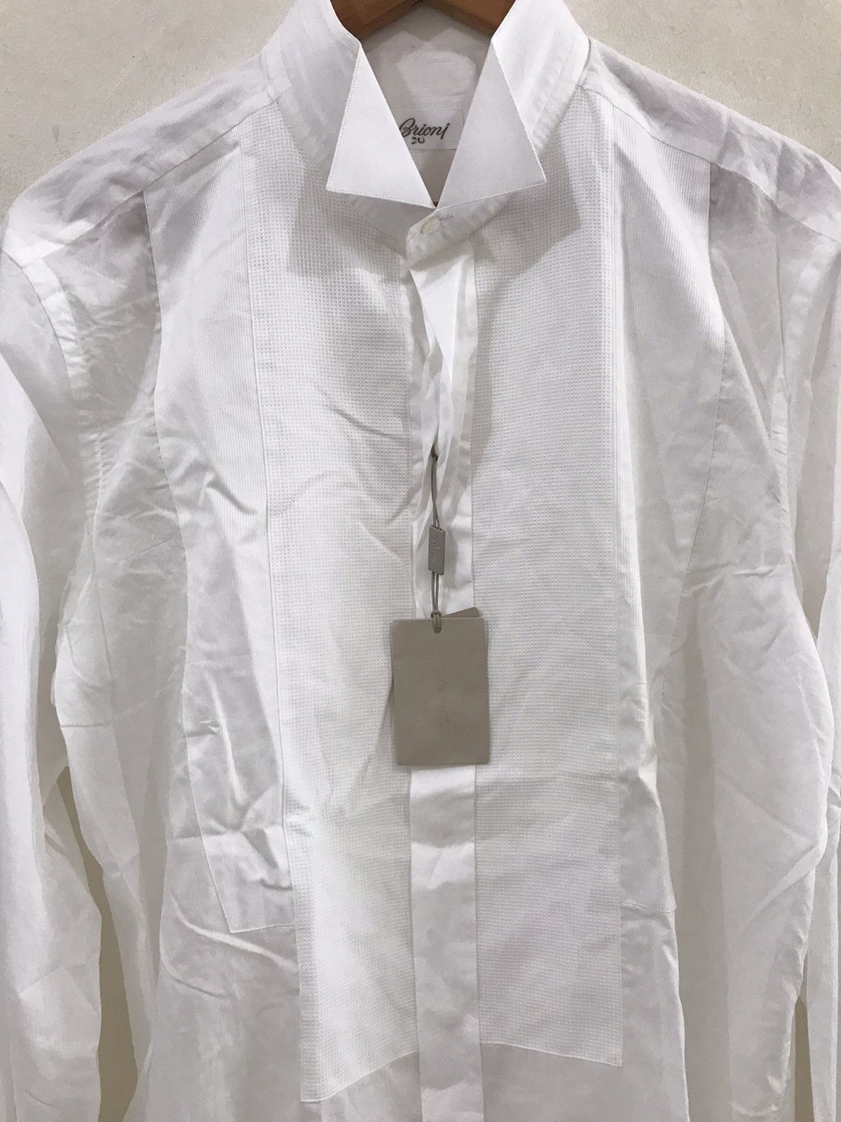 Brioni Brioni Tuxedo Shirt Size US XL / EU 56 / 4 - 6 Thumbnail