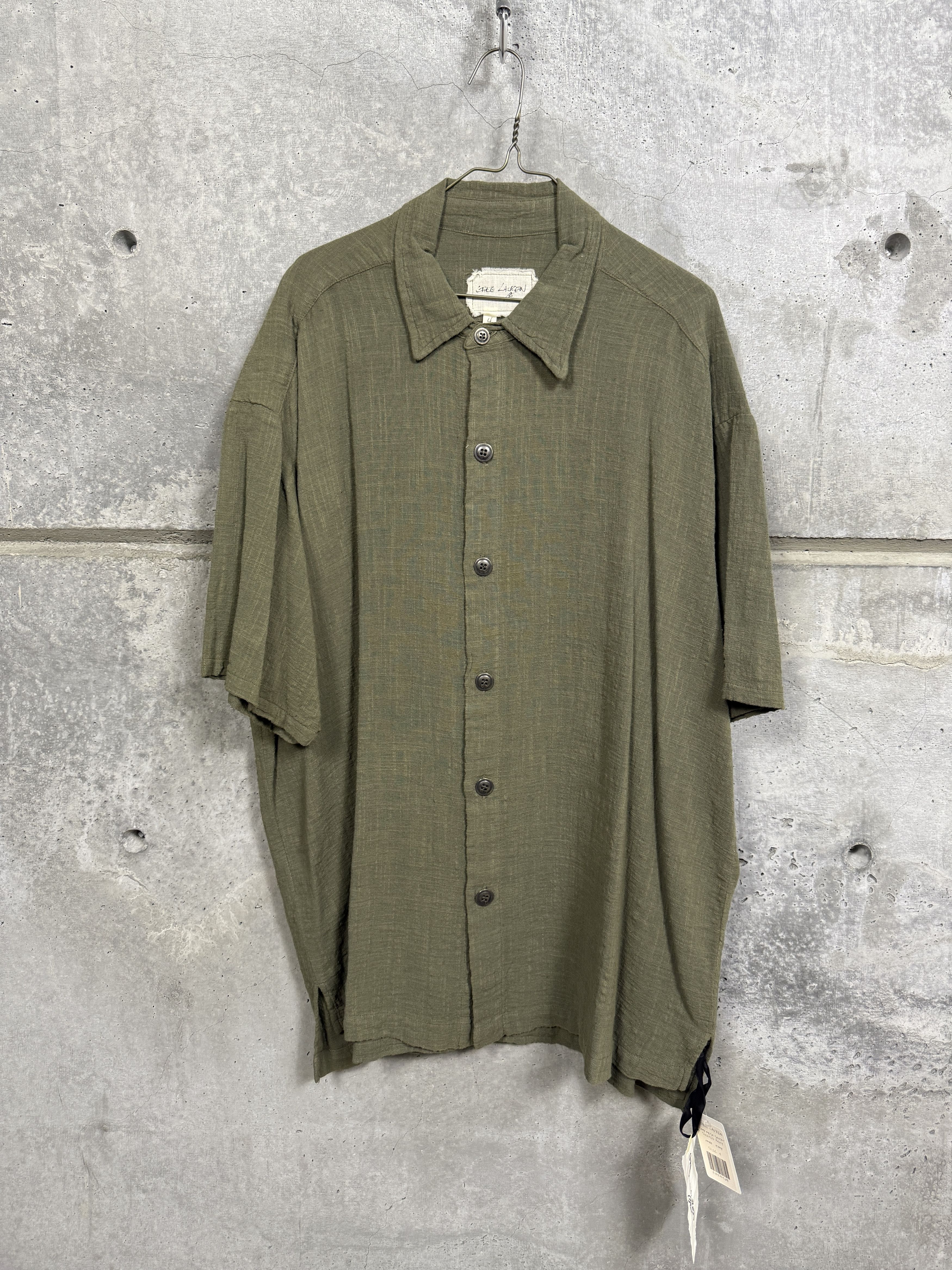 Greg Lauren $750 Greg Lauren Linen Short Sleeve Studio Shirt Size US XL / EU 56 / 4 - 5 Thumbnail