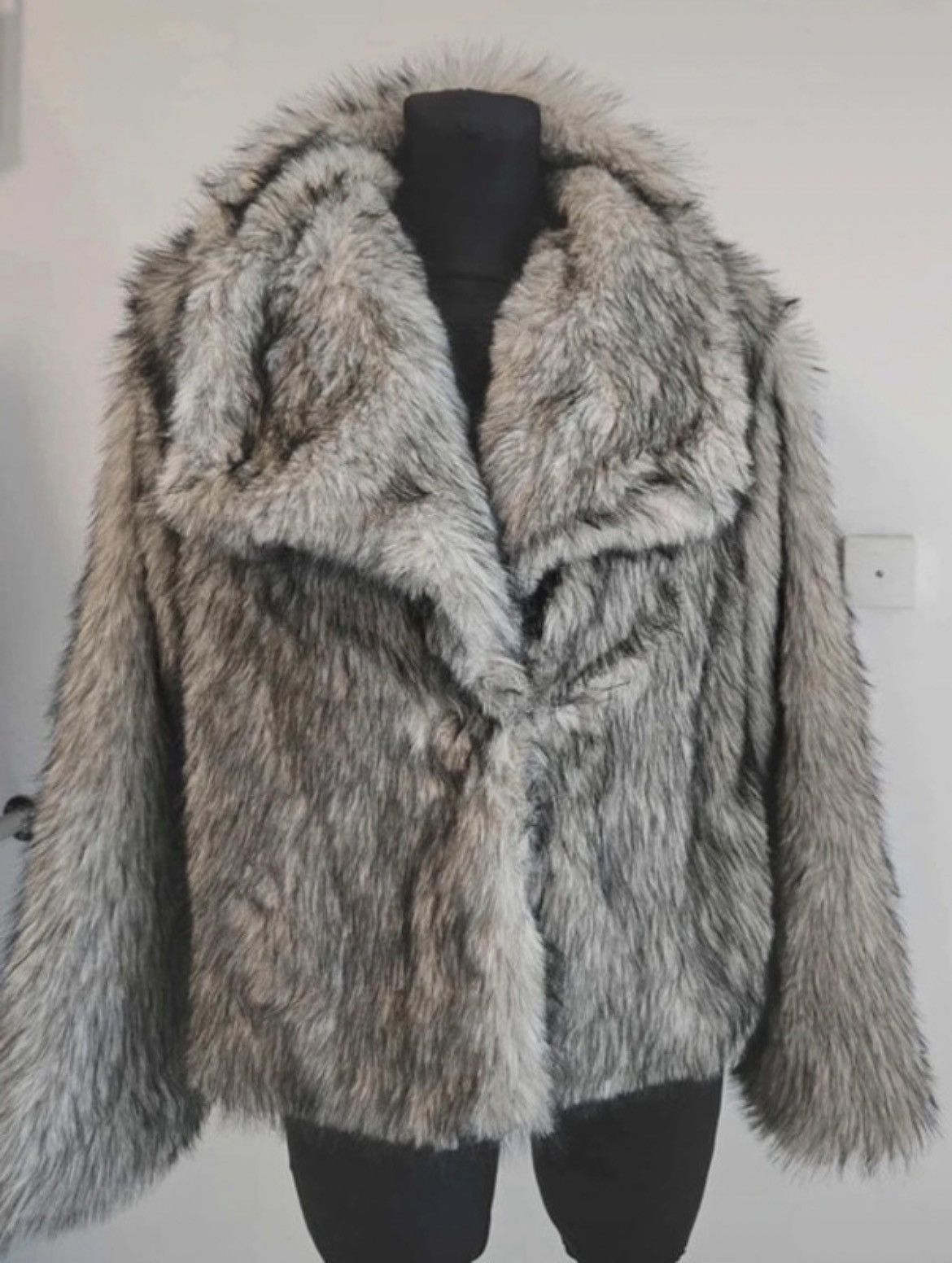 Vintage Faux fur jacket coat for winter Size L / US 10 / IT 46 - 1 Thumbnail