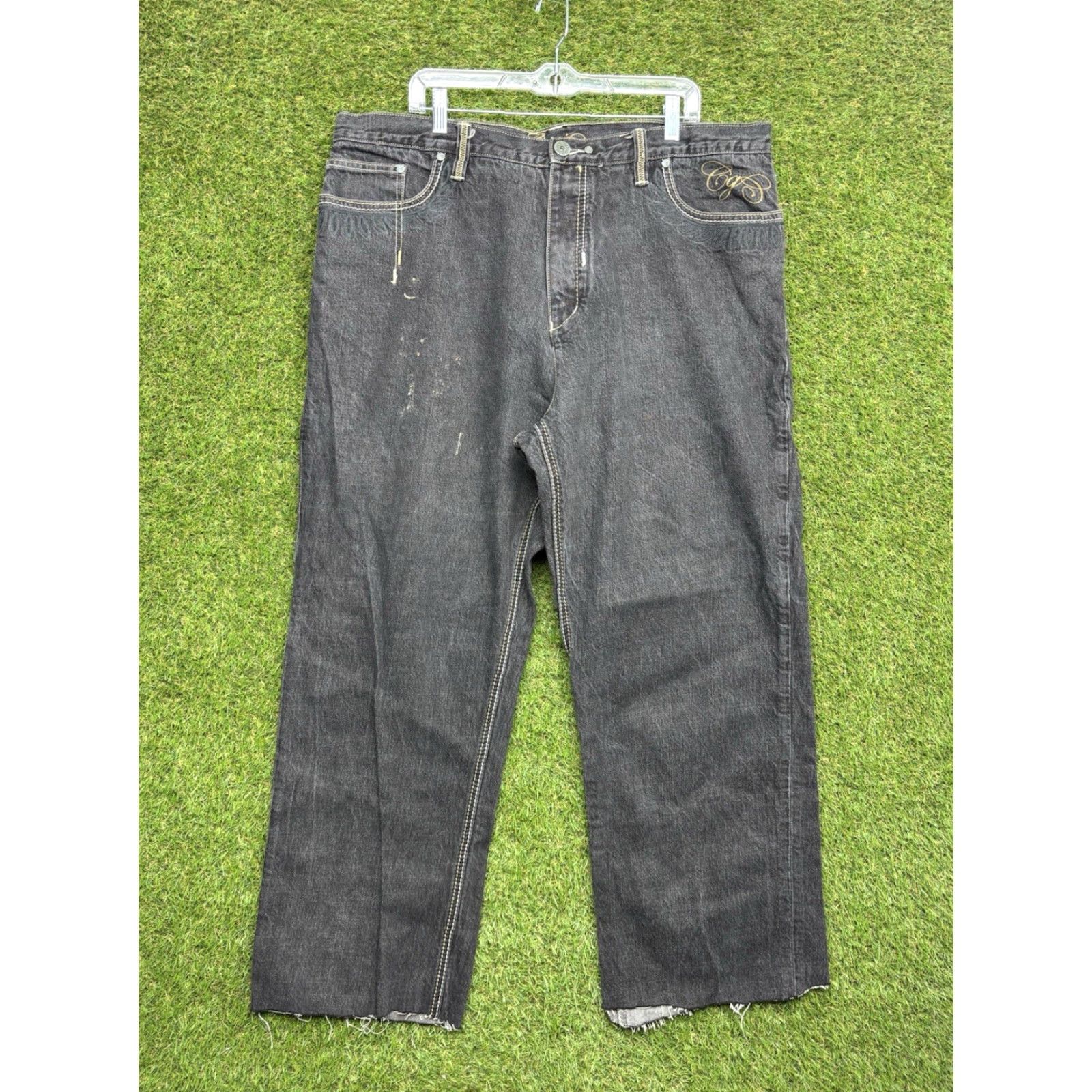 Coogi VINTAGE COOGI Jeans Mens 42 Hip Hop 90s 2000s Y2K Grunge Embroidered Logo Baggy 5-Pocket Denim Black Mens Jeans Size US 42 / EU 58 - 2 Thumbnail