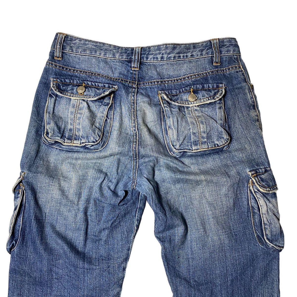 2000's Flared Seawash 3D Multipocket Jeans