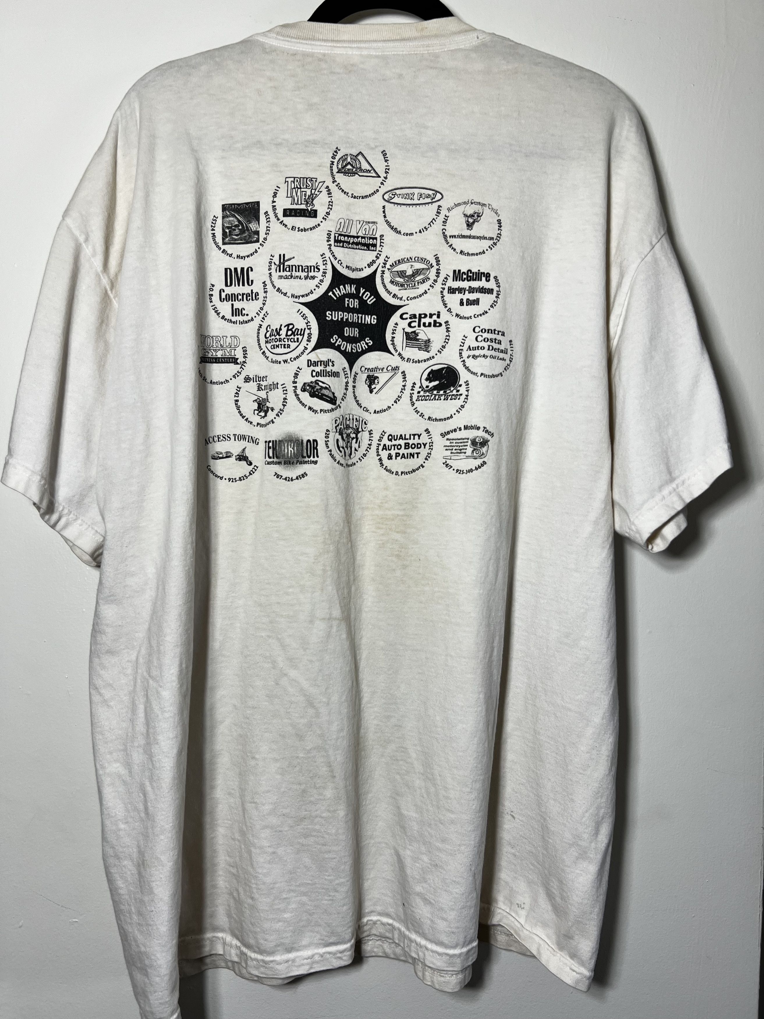 Vintage Vintage Richmond's Red & White 1st Annual Bike Show T-Shirt Size US XL / EU 56 / 4 - 5 Thumbnail