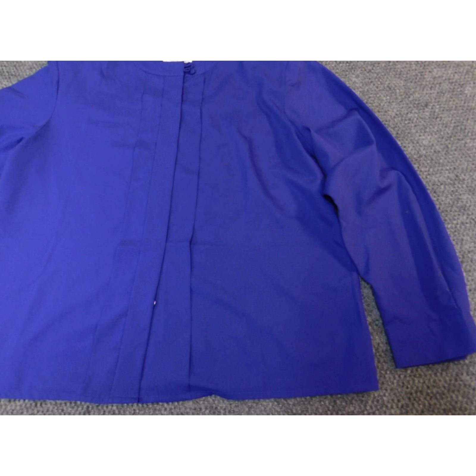 Worthington Worthington Womens Button-Up Shirt 16 Blue Essentials Casual Short Sleeve Cap Sleeve 100% Cotton Button-Up Womens Regular Size 16 Blue Size XXL / US 16-18 / IT 52-54 - 2 Thumbnail