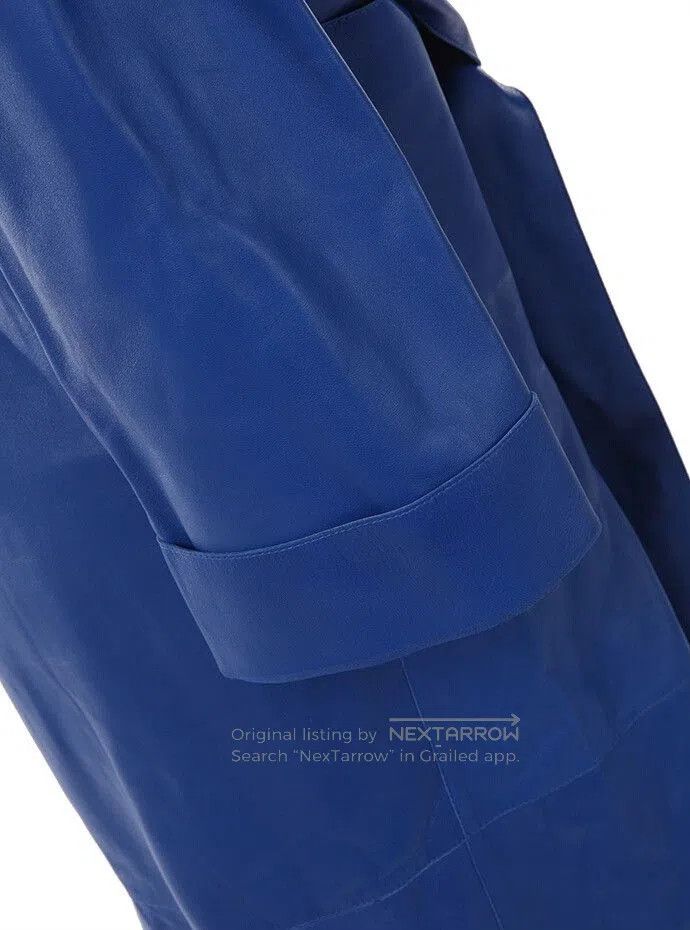 Loewe LOEWE Electric Blue Leather Coat. Size XXS / US 00 / IT 34 - 5 Thumbnail