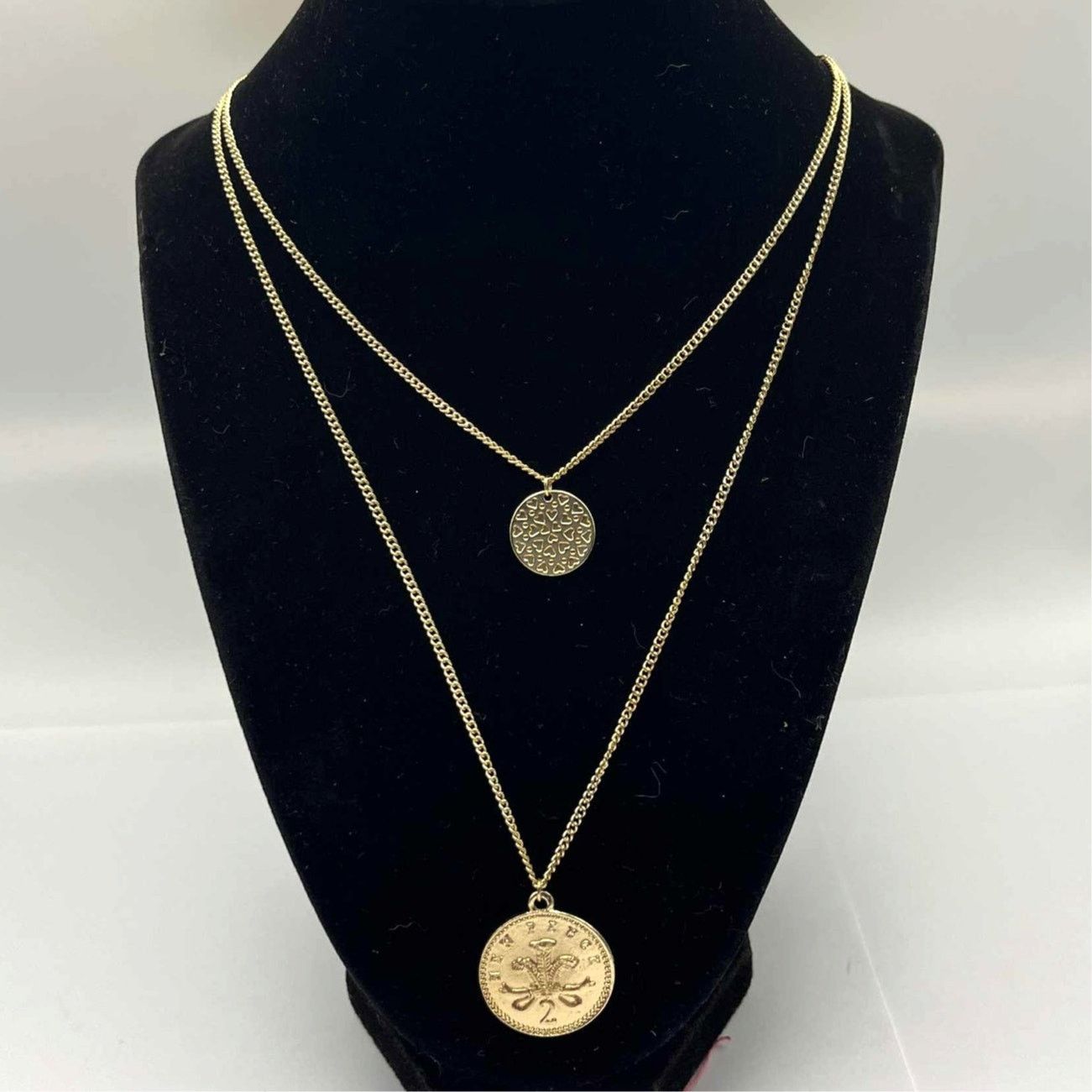 Other Gold 2 Pence Layered Necklace Size ONE SIZE - 1 Thumbnail