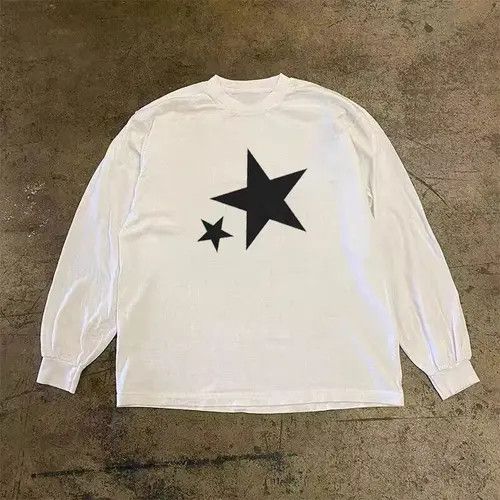 Japanese Brand × Vintage Street fashion star print long sleeve tee Size US L / EU 52-54 / 3 - 3 Thumbnail