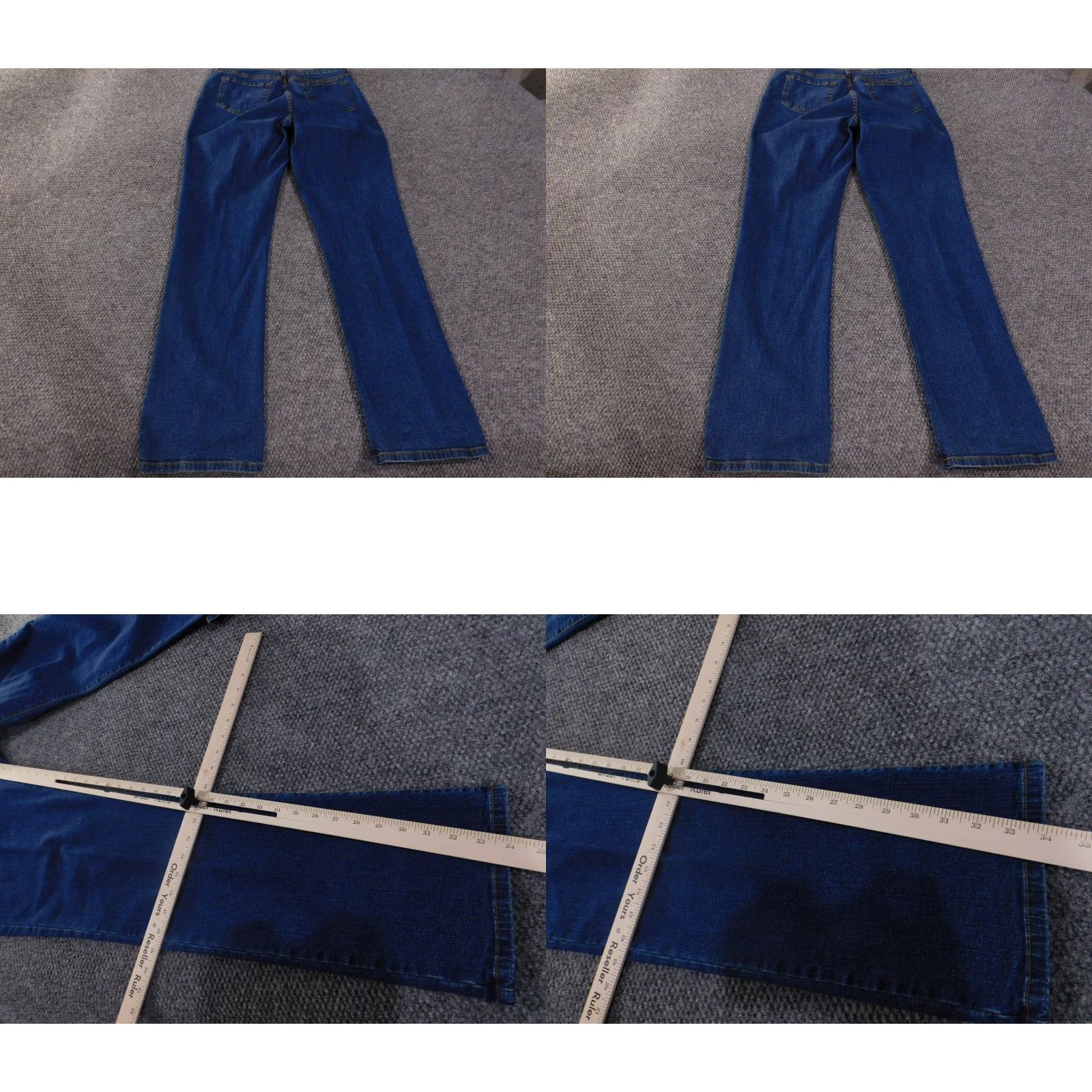 NYDJ VINTAGE? No. NYDJ Jeans Womens 14 Blue Denim Straight Leg Stretch 431D Dark Size 36" / US 14 / IT 50 - 8 Thumbnail