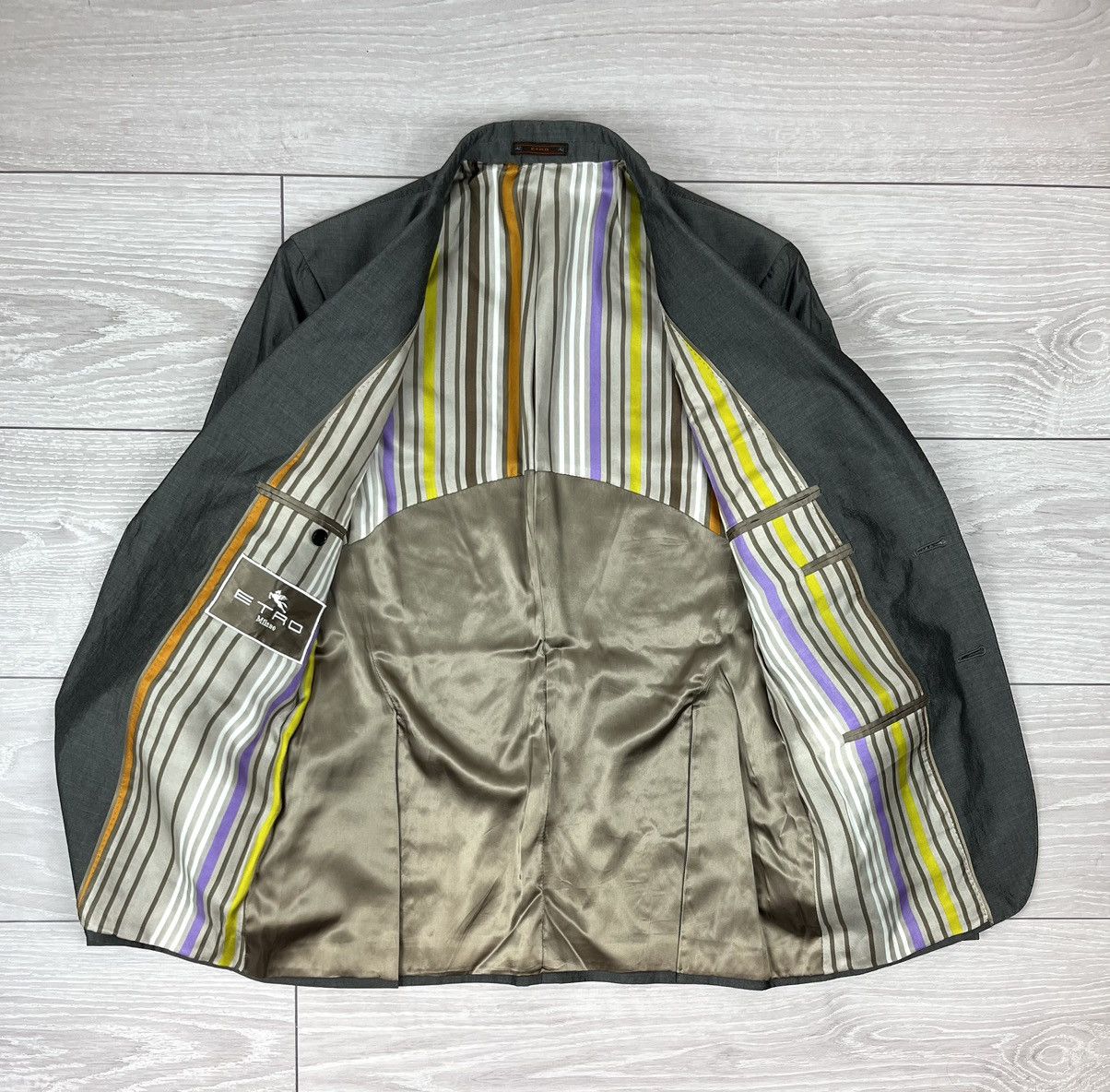 Etro Etro Milano Grey Cotton Two Buttons Blazer Jacket 48 size Size 44R - 2 Thumbnail