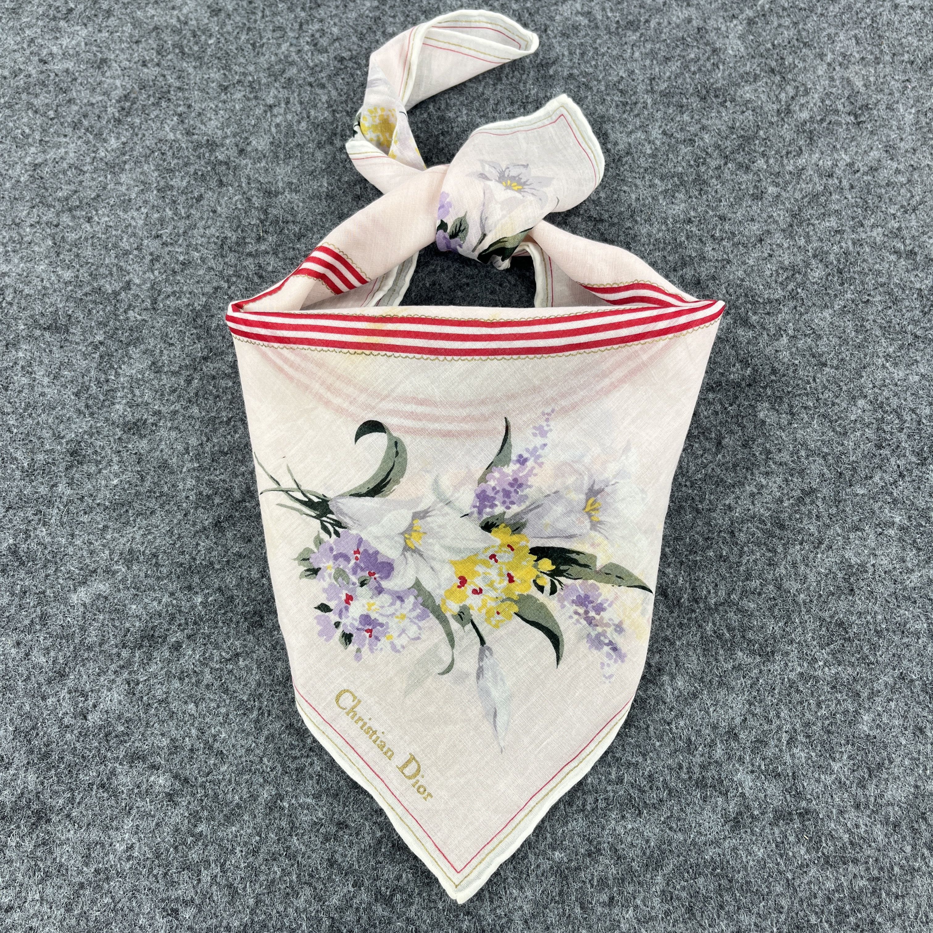 Vintage Christian Dior Handkerchief / Bandana / Neckerchief B138 Size ONE SIZE - 1 Thumbnail