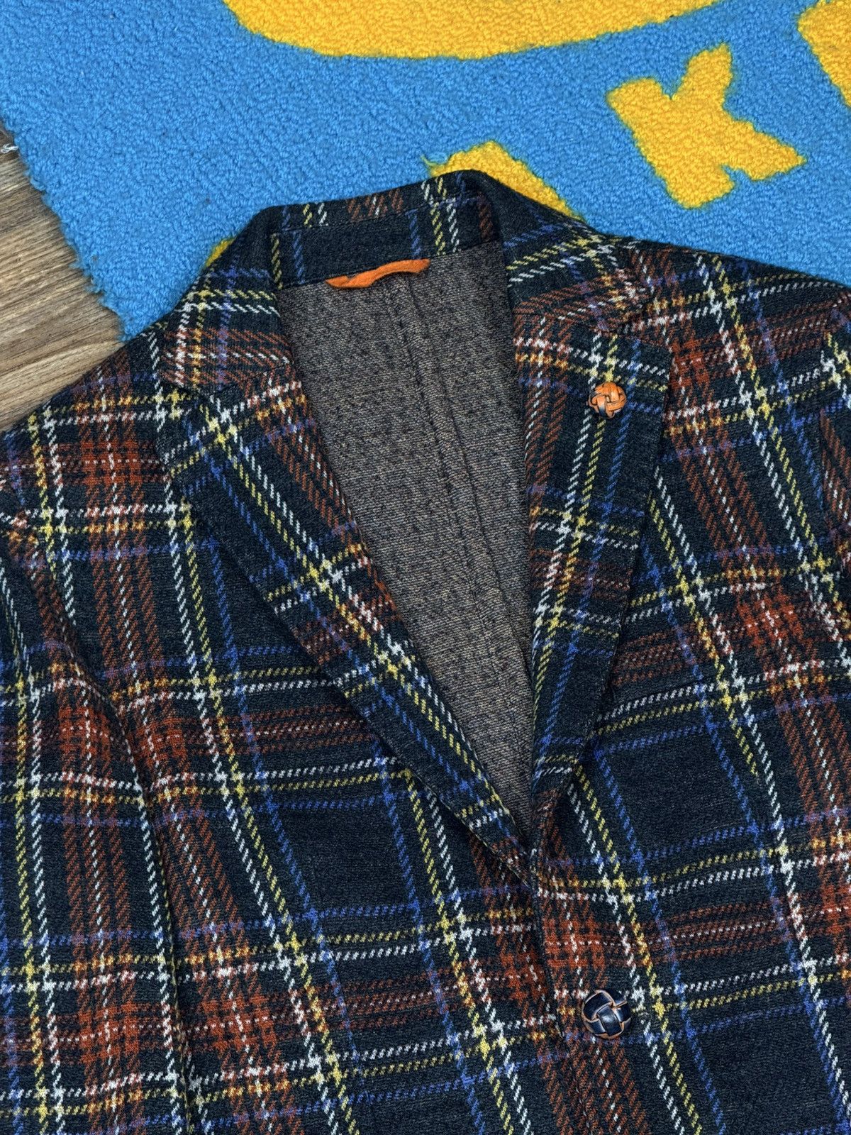 L.B.M. 1911 × Luigi Bianchi L.B.M 1911 Wool Checked Multicolour Two Piece Blazer Jacket Size 46R - 5 Thumbnail