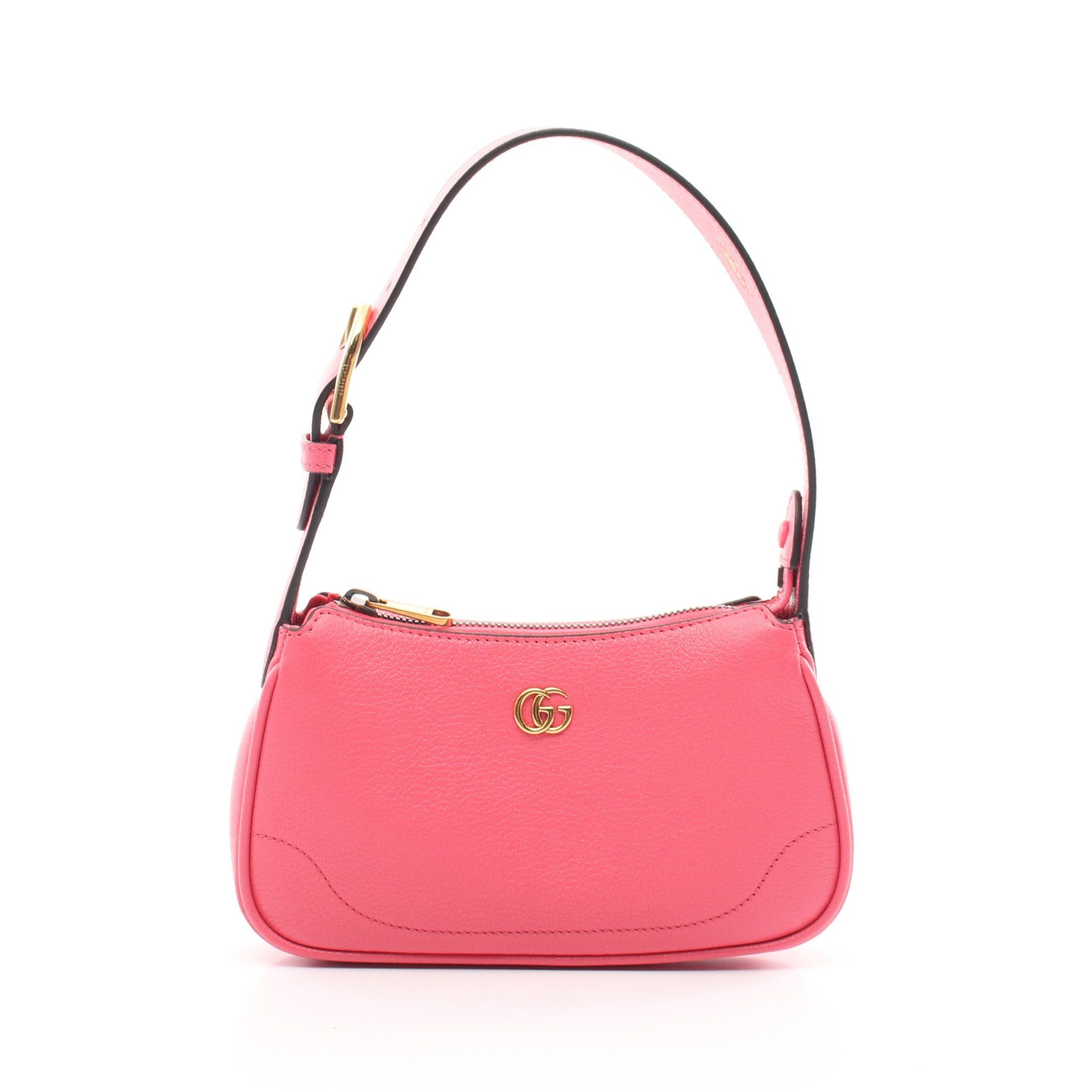 Gucci Gucci Aphrodite Gg Marmont Handbag Leather Pink Size ONE SIZE - 1 Thumbnail