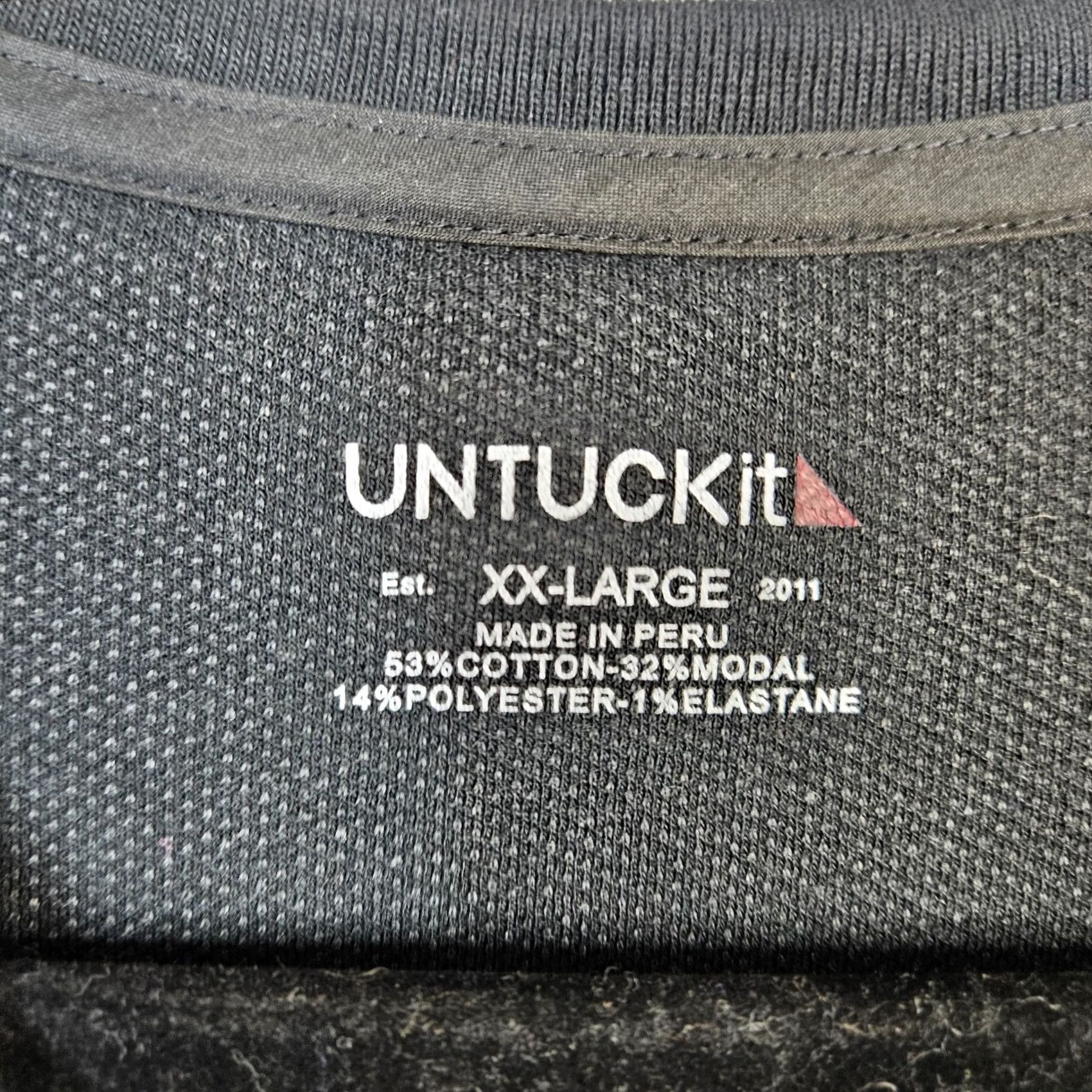 UNTUCKit UNTUCKit Schrock Dark Gray Henley Button Up Top Men’s Size XXL Shirt Men 2XL Gray Henley Button Up Shirt Mens XXL Size US XXL / EU 58 / 5 - 5 Thumbnail