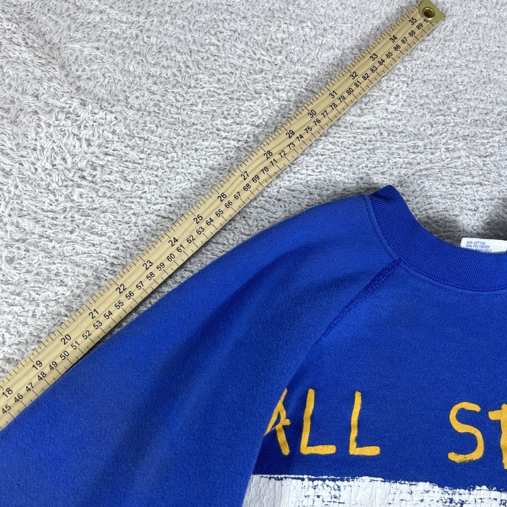 Tultex VINTAGE Tultex All Star Grandpa Crewneck Sweatshirt Adult Medium Blue 90s 80s Raglan Mens Crew Neck Pullover Sweatshirt Size US M / EU 48-50 / 2 - 7 Thumbnail