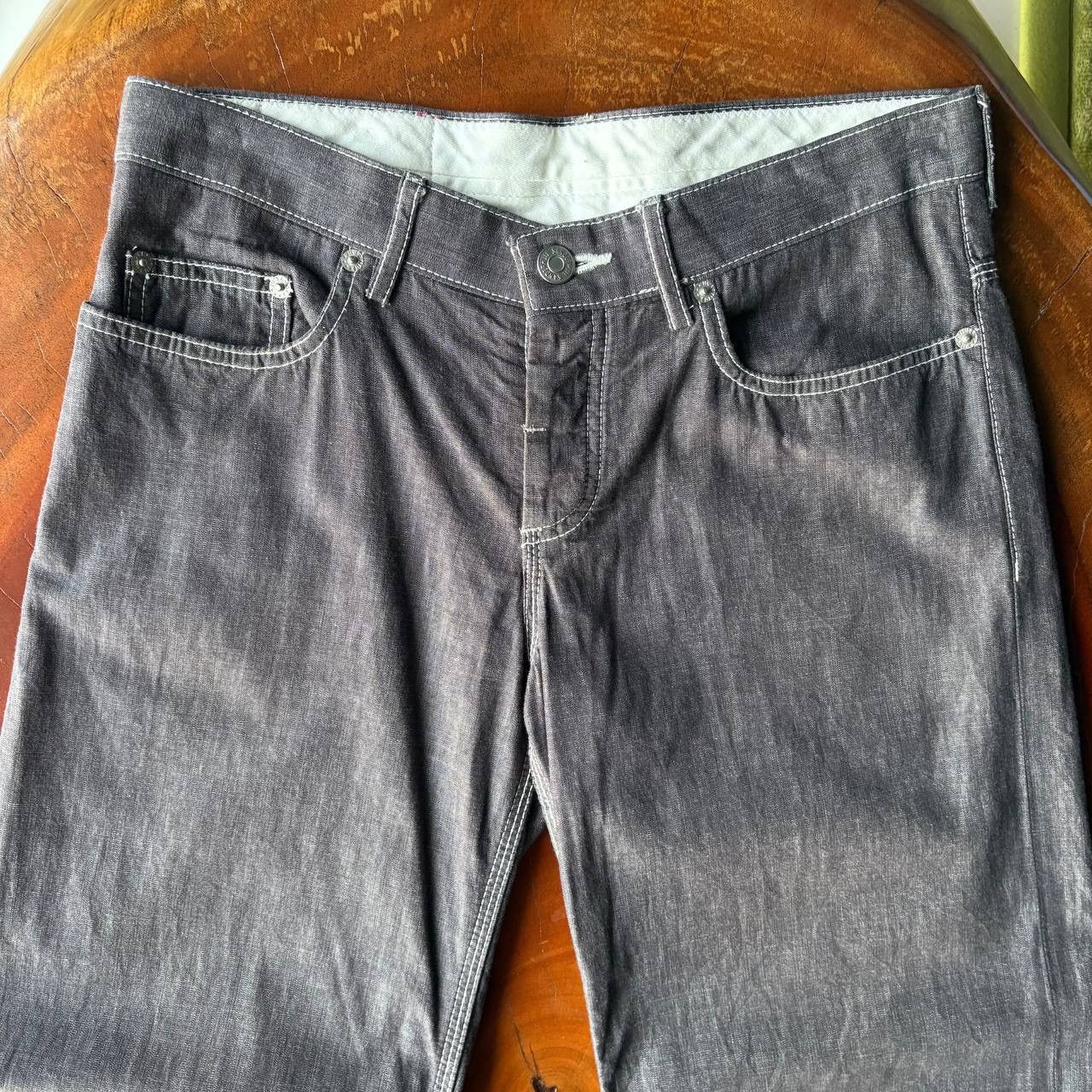 Jil Sander Jil Sander Wide Leg Grey Cotton Denim Jeans Pants Size US 31 - 3 Thumbnail