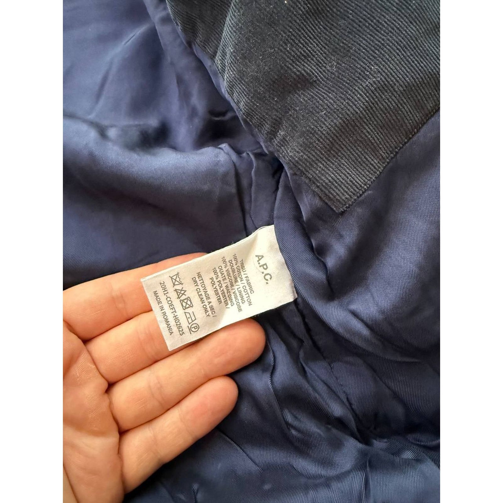 A.P.C. A.P.C. Men's Alex Corduroy Quilted Shirt Jacket dark blue Size US M / EU 48-50 / 2 - 4 Thumbnail