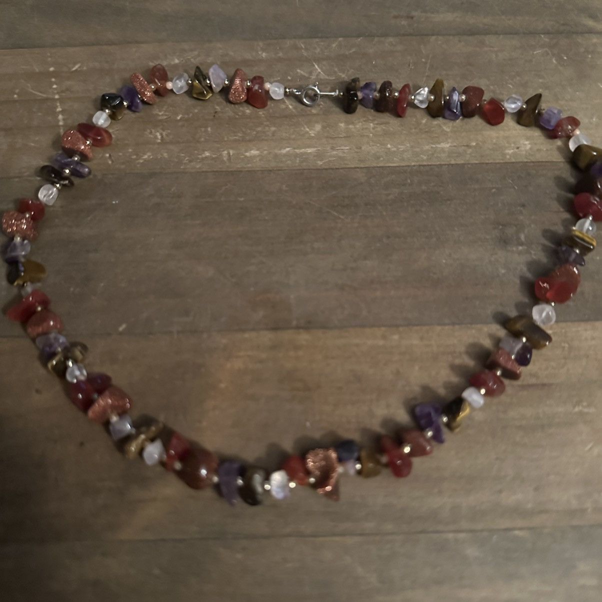 Vintage Vintage polished agate stone chips necklace Size ONE SIZE - 2 Thumbnail