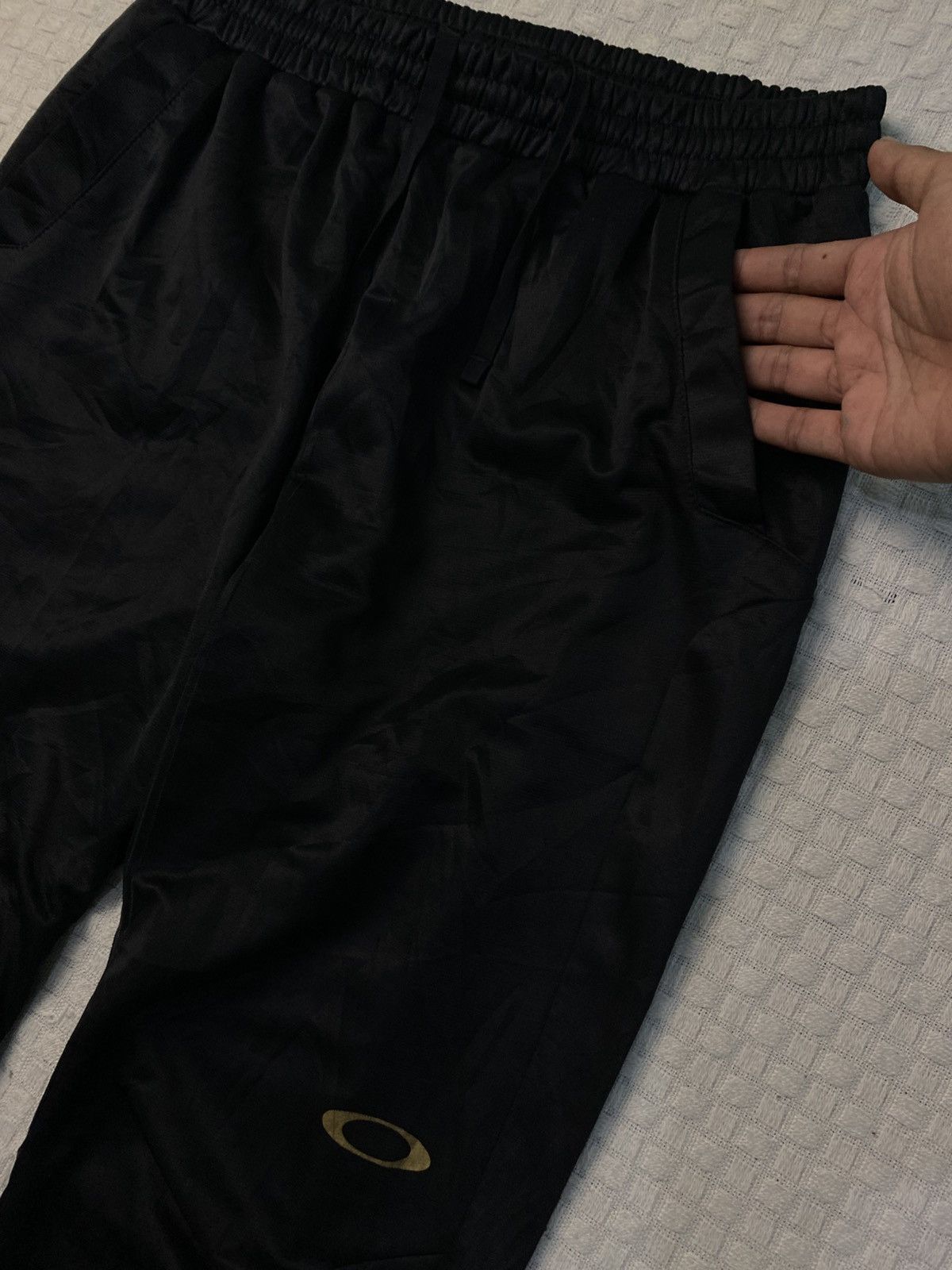 Bodega × Oakley 💥 VINTAGE OAKLEY 90S BLACK LONG TRACK PANTS Y2K Size US 28 / EU 44 - 5 Thumbnail